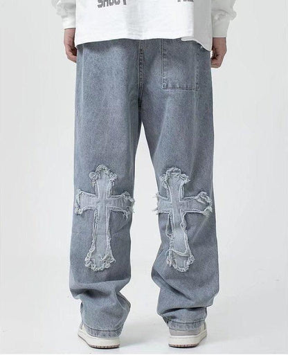 Y2K Cross Baggy Jeans