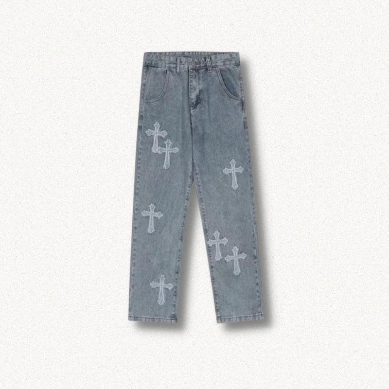 Y2K Cross Baggy Jeans