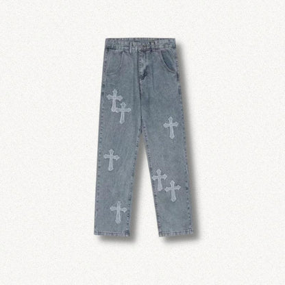 Y2K Cross Baggy Jeans