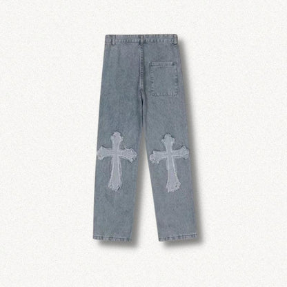 Y2K Cross Baggy Jeans