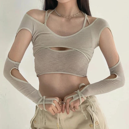 Cut-Out Crop Top