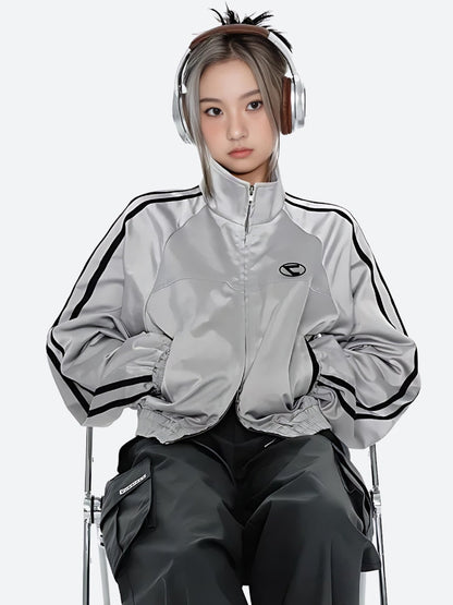 Y2K Cyber Double Zip-Up Jacket