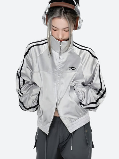 Y2K Cyber Double Zip-Up Jacket