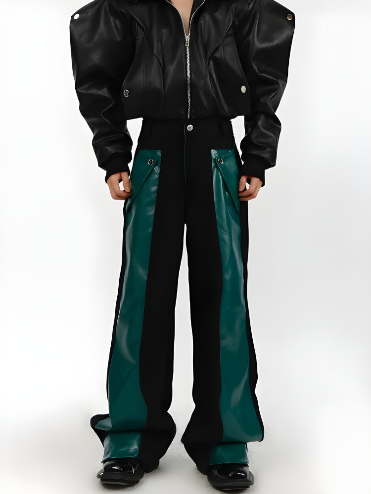 Y2K Cyber Faux Leather Pants