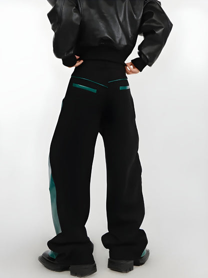 Y2K Cyber Faux Leather Pants