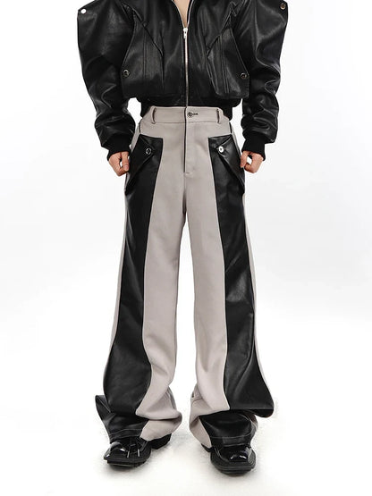 Y2K Cyber Faux Leather Pants