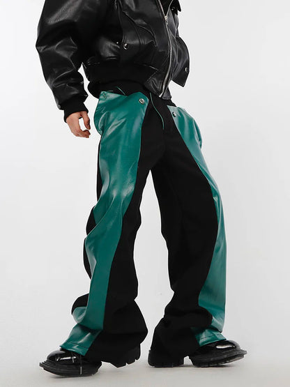 Y2K Cyber Faux Leather Pants