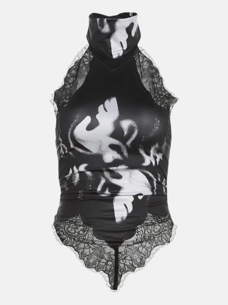 Y2K Cyber Lace Top