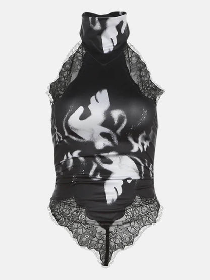 Y2K Cyber Lace Top