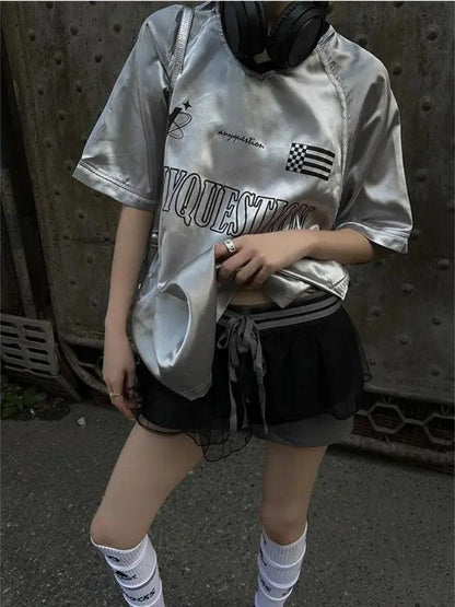 Y2K Cyber Oversized Tee