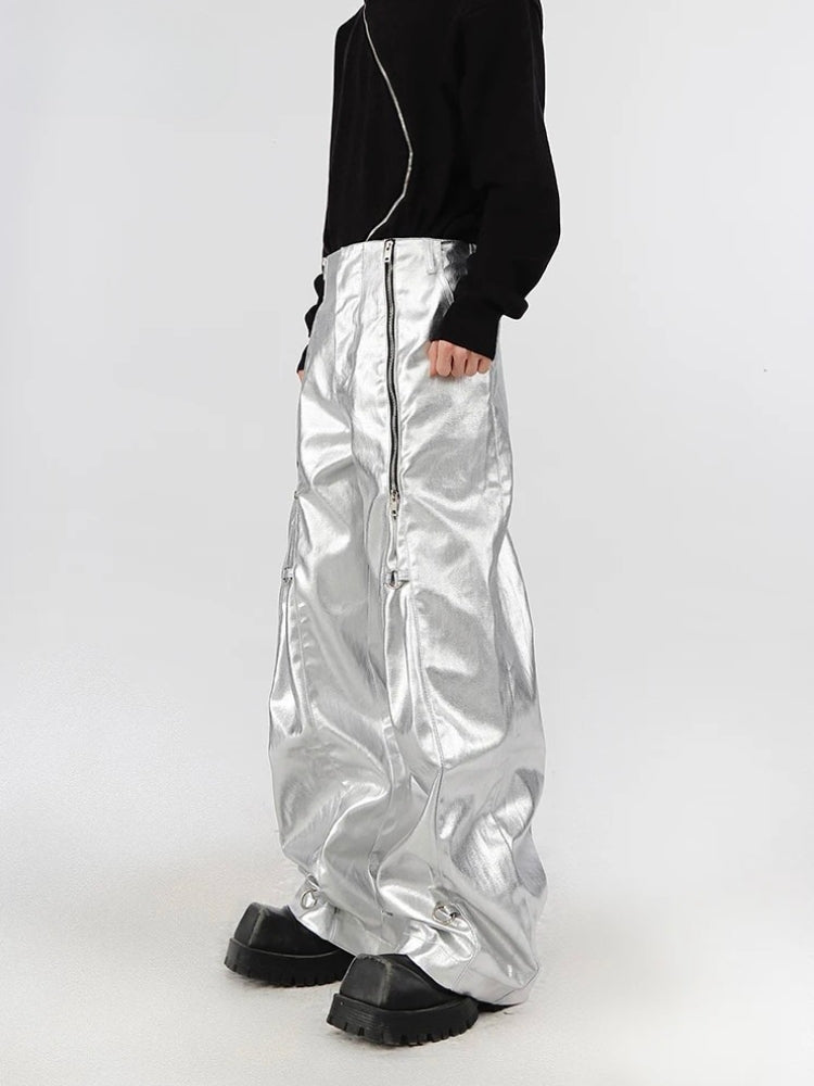 Y2K Cyber Parachute Pants