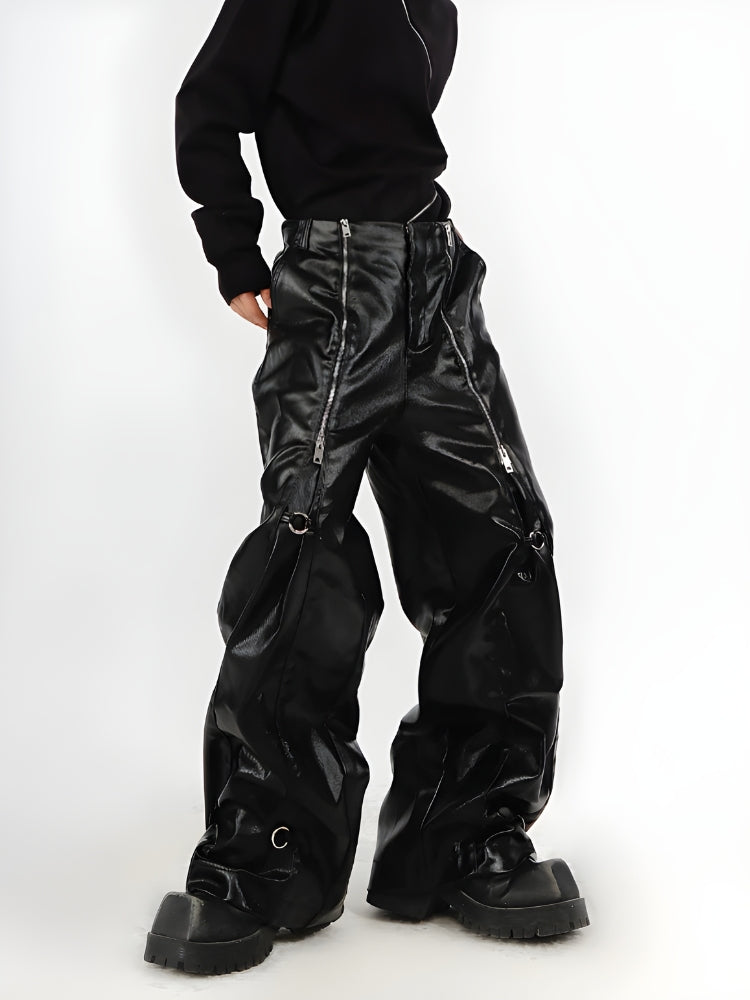 Y2K Cyber Parachute Pants