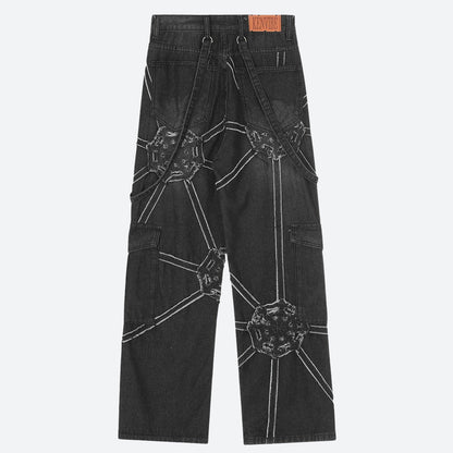 Y2K Cyber Patchwork Jeans