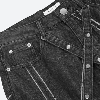 Y2K Cyber Patchwork Jeans