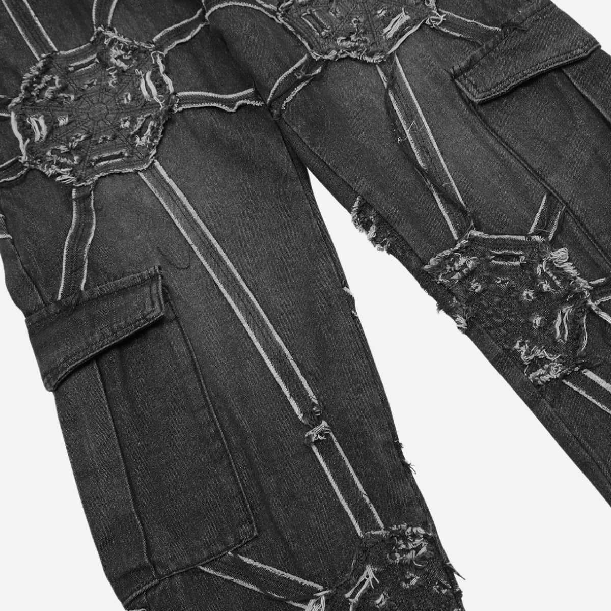 Y2K Cyber Patchwork Jeans