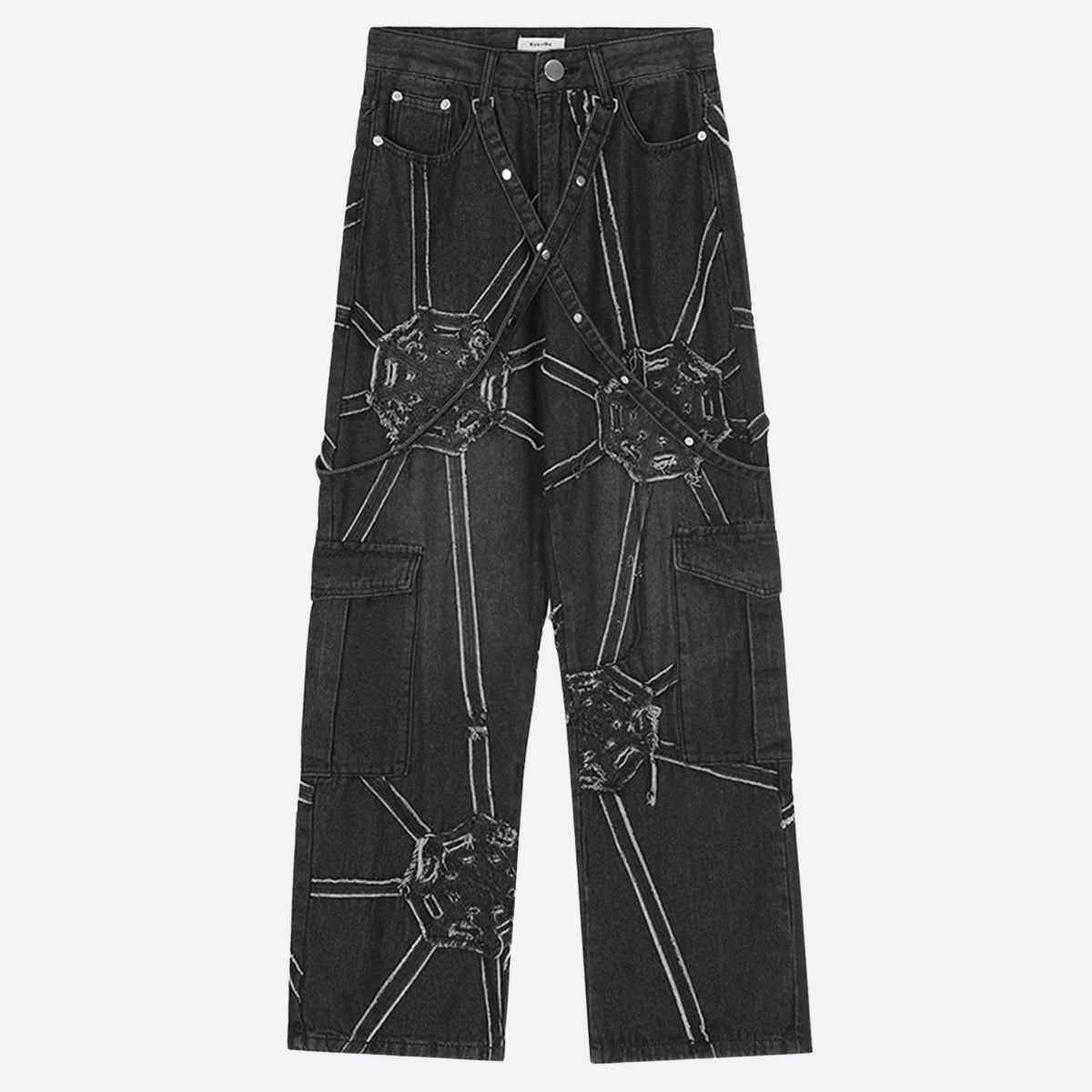 Y2K Cyber Patchwork Jeans