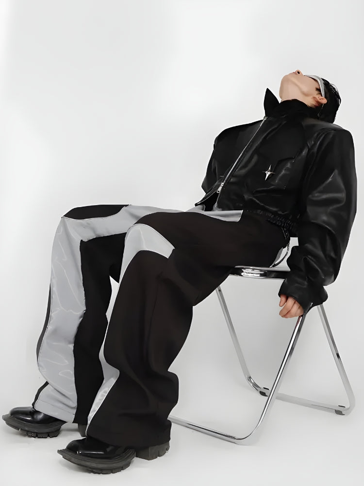 Y2K Cyber Patchwork Wide Leg Pants