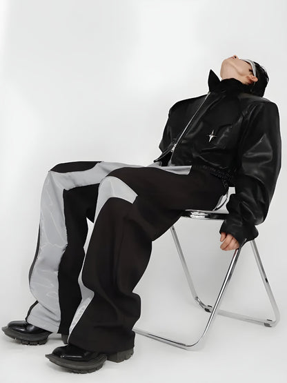 Y2K Cyber Patchwork Wide Leg Pants
