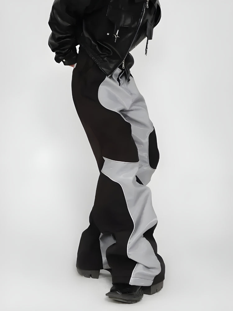 Y2K Cyber Patchwork Wide Leg Pants