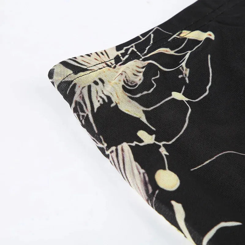 Y2K Dark Fairy Midi Skirt