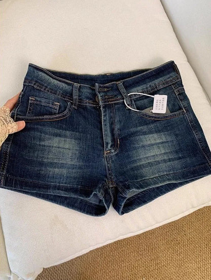 Y2K Dark Wash Denim Mini Shorts