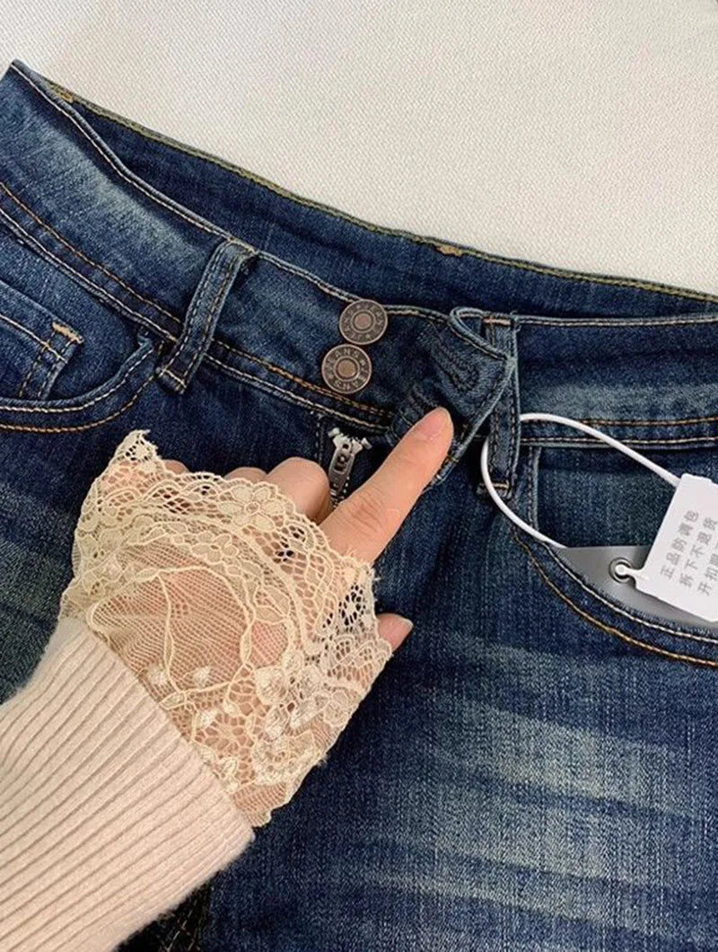 Y2K Dark Wash Denim Mini Shorts