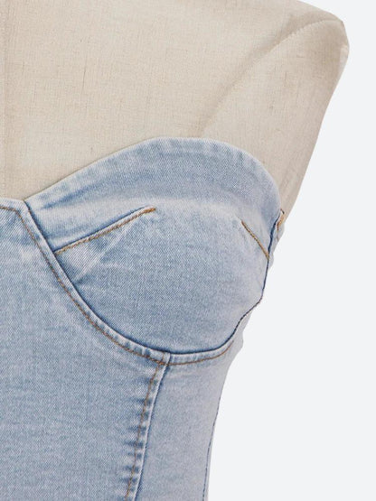 Y2K Denim Top & Pants Two Piece Set
