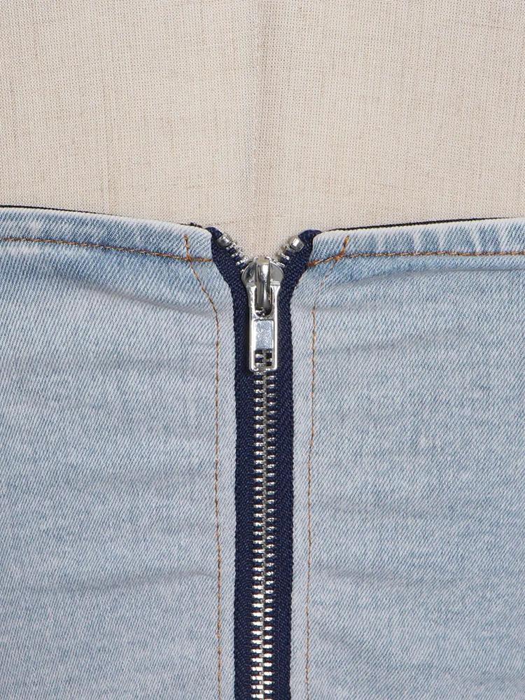 Y2K Denim Top & Pants Two Piece Set