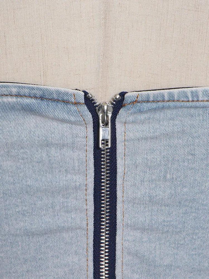 Y2K Denim Top & Pants Two Piece Set