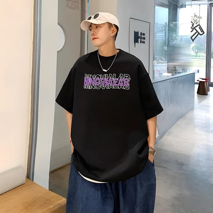 Y2K Distorted Text Graphic Tee