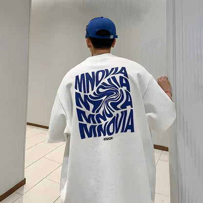 Y2K Distorted Text Graphic Tee
