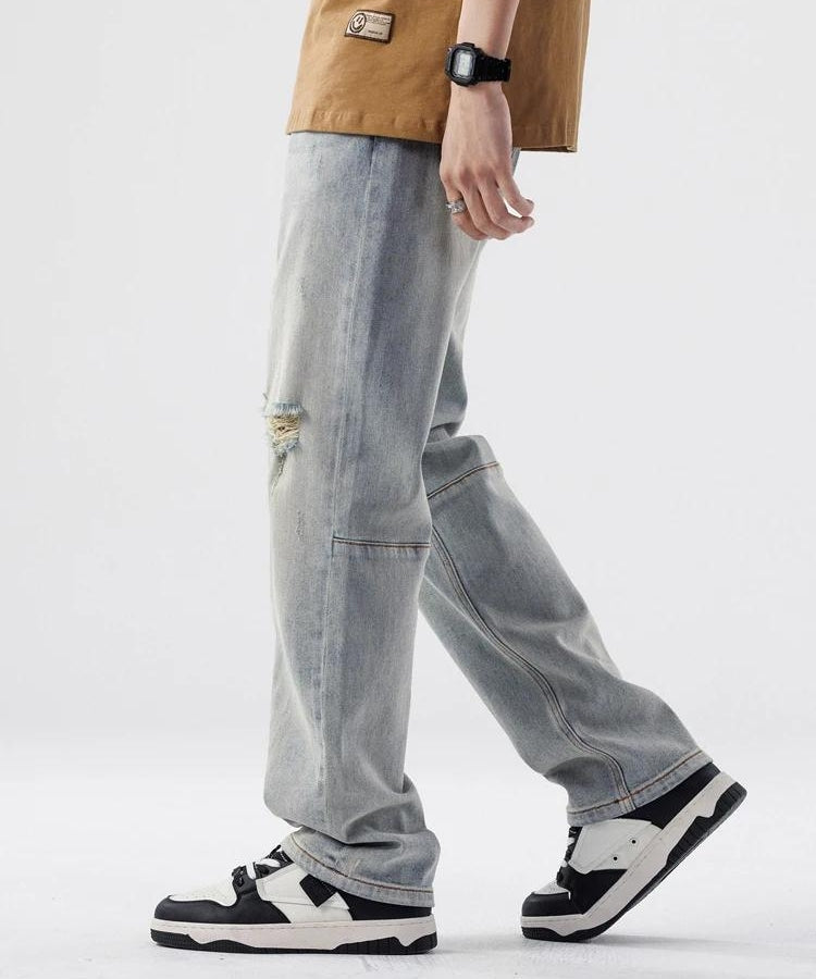 Y2K Distressed Knee Jeans