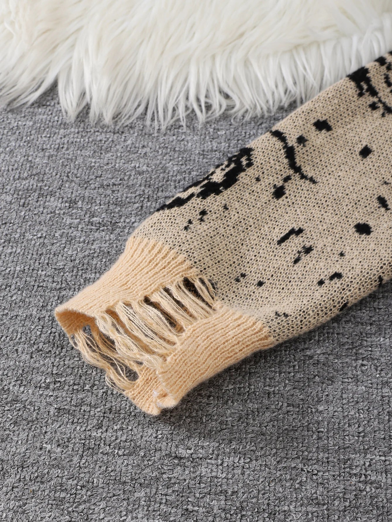 Y2K Distressed Pullover Sweater