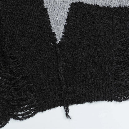 Y2K Distressed Sweater