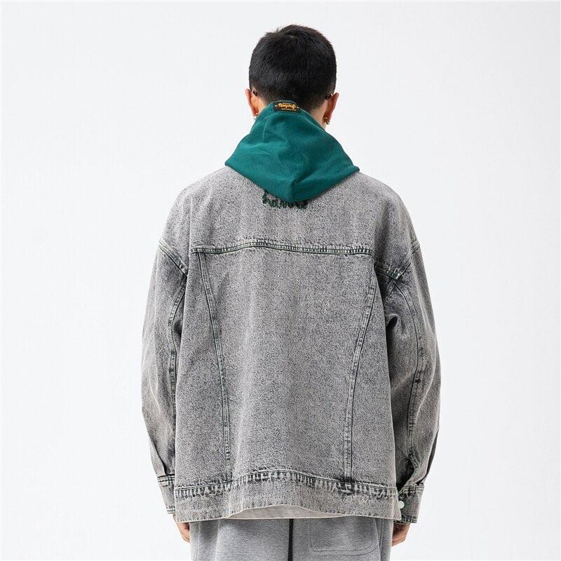 Y2K Double-Collared Denim Jacket