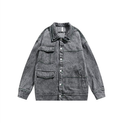 Y2K Double-Collared Denim Jacket