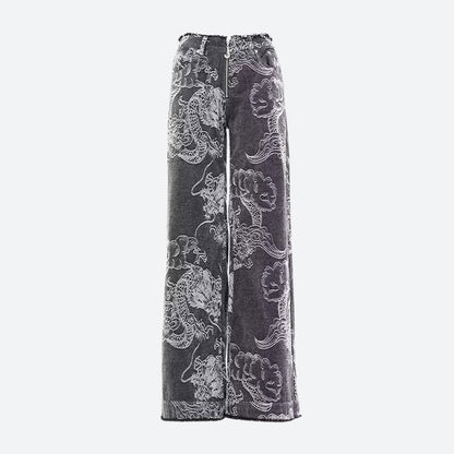 Y2K Dragon Printed Jeans