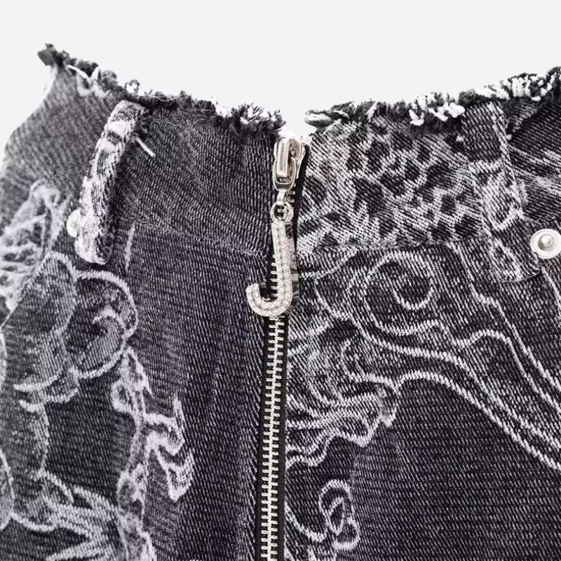 Y2K Dragon Printed Jeans