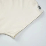 Draped Button Top