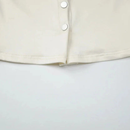 Y2K Draped Button Top