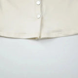 Draped Button Top