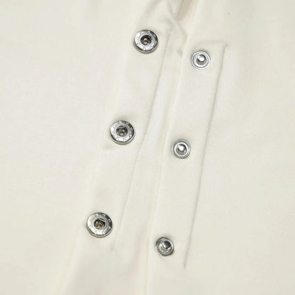 Y2K Draped Button Top