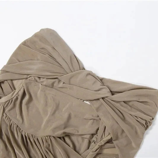 Y2K Draped Maxi Dress