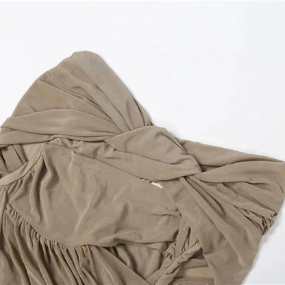 Y2K Draped Maxi Dress