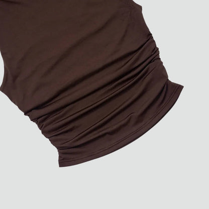 Y2K Draped Tie Top