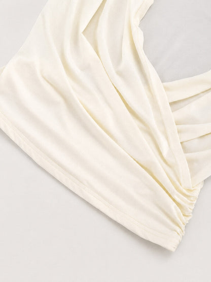 Y2K Draped Wrap Top