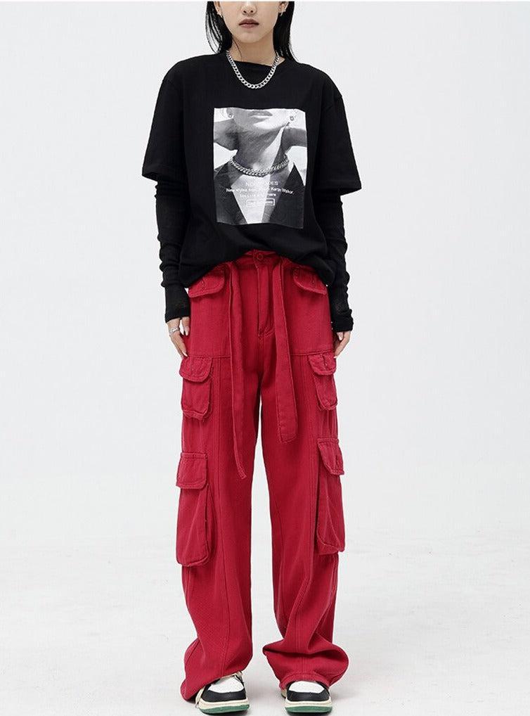 Y2K Drawstring Cargo Pants