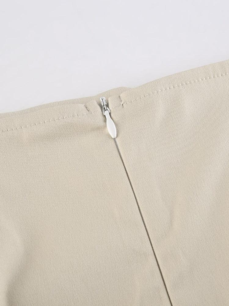 Y2K Drawstring Maxi Skirt