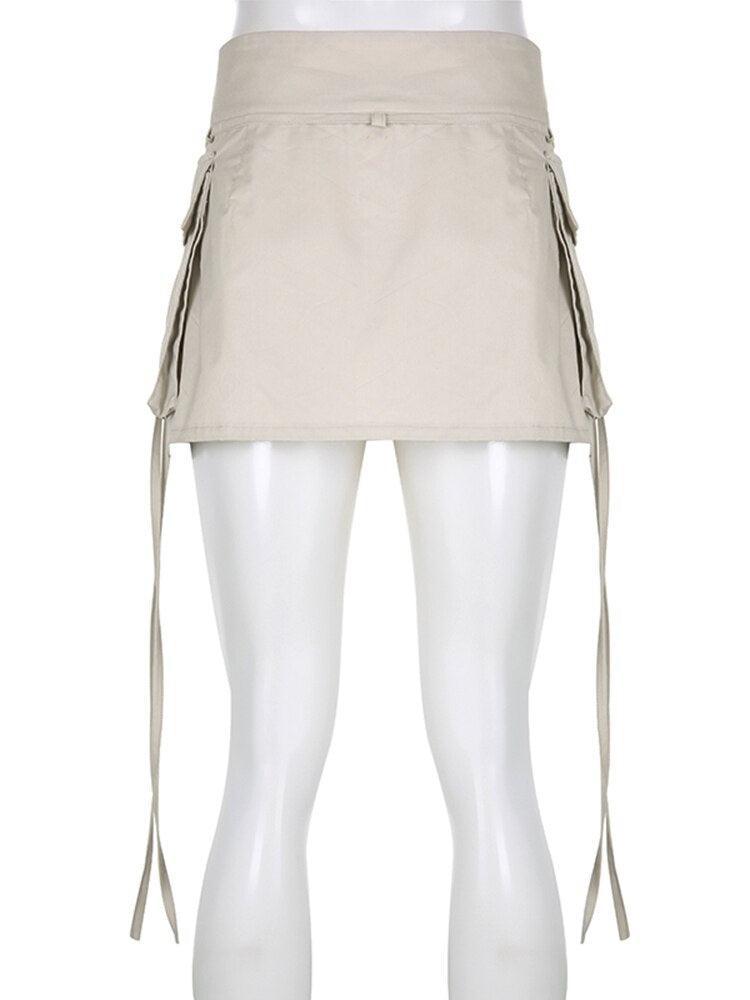 Y2K Drawstring Mini Skirt