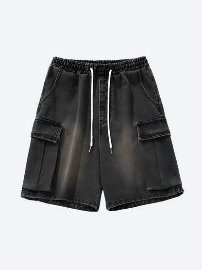 Y2K Drawstring Wide Leg Cargo Shorts